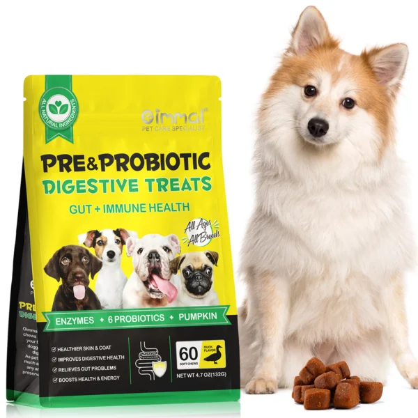 Oimmal Pre & Probiotic Digestive Soft Chews for Dogs 60 Chews