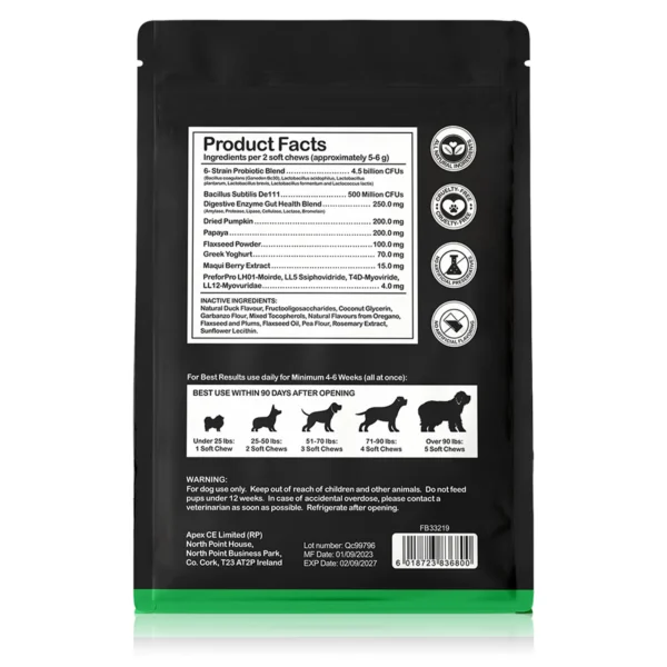 Oimmal Pre & Probiotic Digestive Soft Chews for Dogs 60 Chews - Image 2